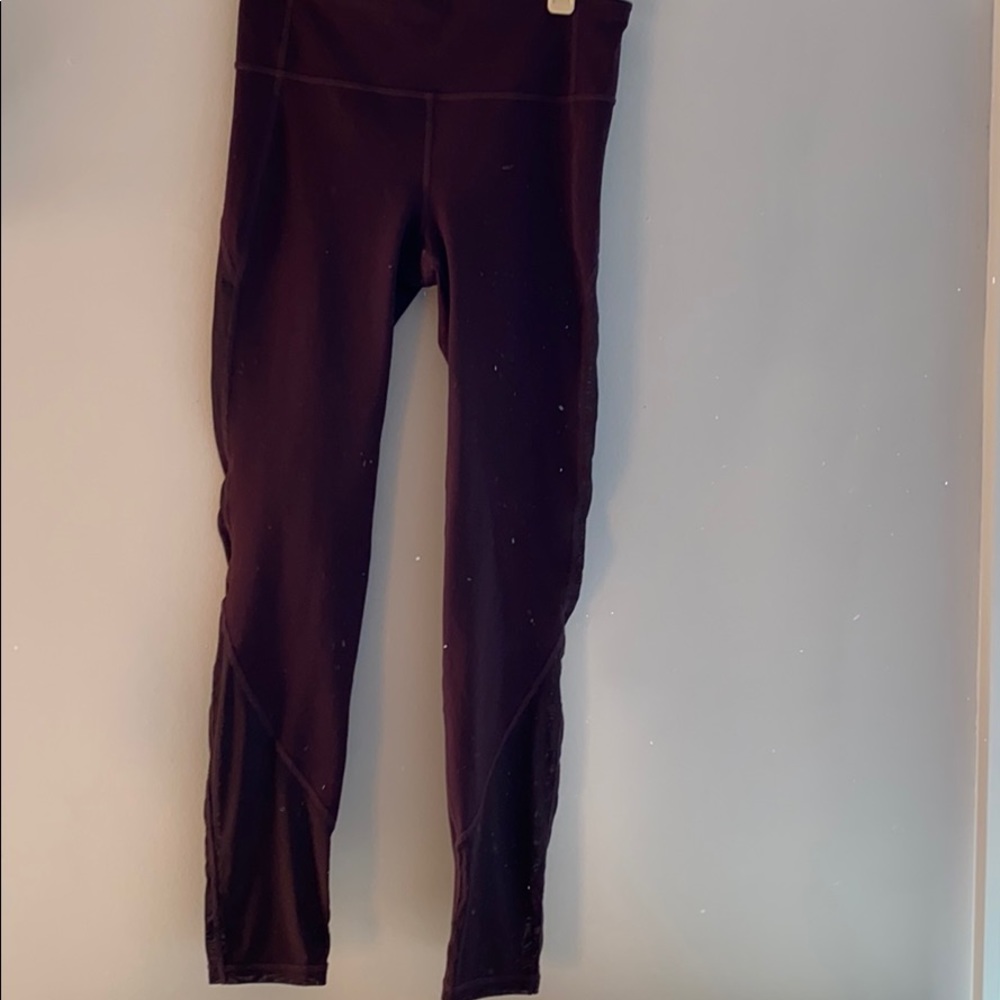 Gap Purple Workout Leggings with Mesh Paneling